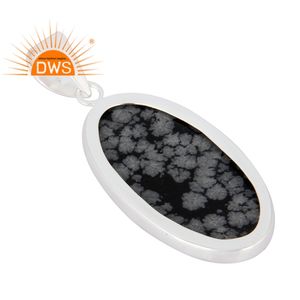 Colgante de piedras preciosas de obsidiana negra Natural de Plata de Ley 925 más vendido, joyería personalizada para mujer, regalo para ella - Product Image 3