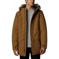 Men's Detachable Long Jacket with Fox Fur Collar