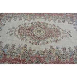 พรมปูพื้นสไตล์ตุรกีโบราณคลาสสิกขนาด5.9x9.3ฟุตขนสัตว์ผืนใหญ่สำหรับตกแต่งห้องนั่งเล่น - Product Image 5