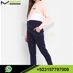Conjunto Deportivo de 2 Piezas para Mujer, Sudadera de Manga Larga con Cuello Redondo y Bloques de Color - Product Image 2