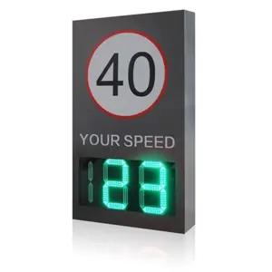 High quality LED display traffic signs speed detector solar radar speed limit sign