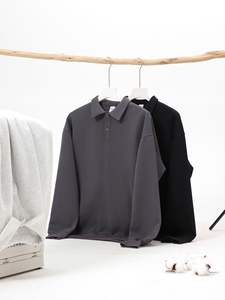 Nouveaux Styles Vente En Gros Personnalisé 350 Gsm 100% Coton Polo Neck Sweatshirts pour Hommes pour Femmes - Product Image 6