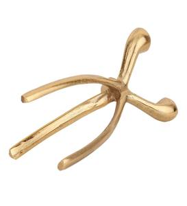 Portavelas de aluminio dorado decorativo para el hogar de diseño moderno y elegante, centro de mesa de ambiente navideño con modelo de forma única - Product Image 6