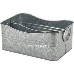 Many Compartment Galvanized <b>Utensil</b> <b>Holder</b> Customized Finished Flatware Caddy <b>Kitchen</b> Ware Countertop <b>Utensil</b> <b>Holder</b> Supplies - Product Image 2