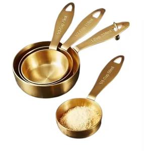 Tasses à mesurer en acier inoxydable pour la cuisine, outils de pâtisserie, ensemble moderne de tasses à mesurer en acier inoxydable - Product Image 4