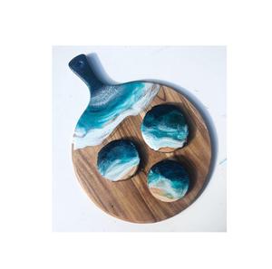 Tabla de Cortar para Servir Frutas y Alimentos, Hecha a Mano, Fabricante, Tabla de Cortar Personalizada de Madera y Resina - Product Image 6