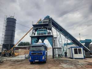 Stationary 60 60 M3/h Stationary Concrete Batching Plant with PLC Motor and Engine Fixed Concrete Mixing Solution - Product Image 2