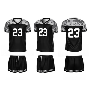 ชุดเสื้อฟุตบอล7v7แขนสั้นเสื้อทีมฟุตบอลระบายอากาศได้ดีชุดเครื่องแบบอเมริกันฟุตบอลพิมพ์ลายแบบถ่ายโอนความร้อน - Product Image 4