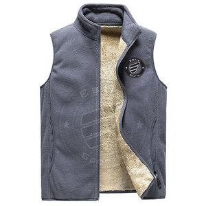 Venta al por mayor casual chaqueta personalizada sin mangas hombres chaleco utilidad Multi bolsillo algodón poliéster hombres chaleco Cargo trabajo Chaleco de los hombres - Product Image 3