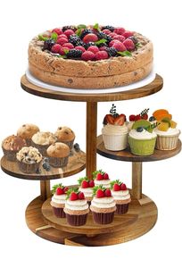 Support à cupcakes à étages en bois |   Meilleur travail artisanal |   Prix de gros en vrac, prix d'usine - Product Image 2