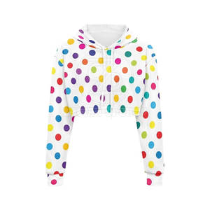 เสื้อฮู้ดครอปไซส์ใหญ่สำหรับผู้หญิงเสื้อครอปแบบมีฮู้ดปรับแต่งดีไซน์ของคุณเอง - Product Image 1