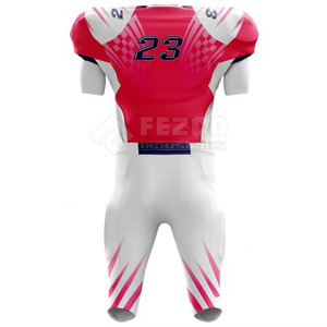 ชุดยูนิฟอร์มอเมริกันฟุตบอลผ้าโพลีเอสเตอร์ 100% ลายเรียบ แขนสั้น ระบายอากาศได้ดี พร้อมบริการสกรีนโลโก้ตามแบบที่ต้องการ - Product Image 3