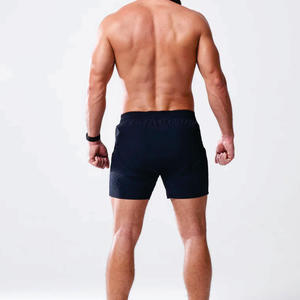 Pantalones cortos de gimnasio ligeros para hombre, cómodos pantalones cortos de poliéster para entrenamiento de secado rápido, pantalones cortos de fitness transpirables con logotipo personalizado, sólidos - Product Image 6