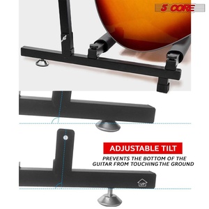 Support de sol pour 5 guitares, 3 emplacements réglables pour guitares Flying V - Product Image 2