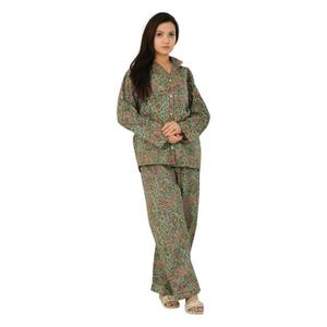 Ensemble pyjama taille XL en coton fait à la main pour femmes chemise de nuit légère imprimée chemise de nuit d'été style chemise de nuit - Product Image 3