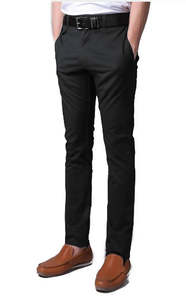 Pantalon habillé décontracté en sergé de coton pour homme, design personnalisé, respirant, écologique, avec boutons vintage, idéal pour les occasions formelles et le quotidien. - Product Image 6