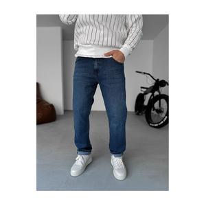 Jean en denim tissé pour homme, coupe large, style hip-hop, décontracté, 100 % coton, streetwear, automne/hiver/printemps, ODM, délavé, respirant - Product Image 1