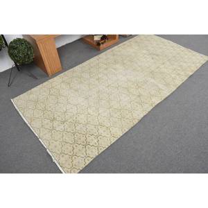 Alfombra de lana beige moderna de 3,8x7,9 pies tejido plano turco con diseño de retazos para decoraciones de sala de estar para adolescentes - Product Image 2