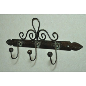 Crochets muraux multifonctionnels en fer forgé vintage écologiques, revêtement noir, pour la décoration de la maison, du salon, de la salle de bain, pour les manteaux et les chapeaux - Product Image 4