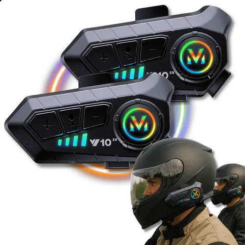 Sports Wireless Walkie-talkie Talkback Headset Noise-Cancellation LED Battery Indicator JL Chipset for 5.3 IPX-6