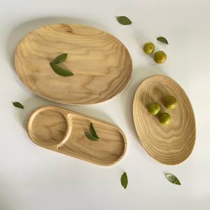 Ensembles d'assiettes en bois de luxe vaisselle durable pour la maison et les restaurants prix de gros ensemble d'assiettes en bois - Product Image 1