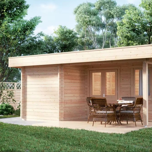 <span class=keywords><strong>Casa</strong></span> de Madera Semfya, Cabaña Prefabricada de 3 Habitaciones, Modelo <span class=keywords><strong>Oscar</strong></span>, <span class=keywords><strong>Casa</strong></span> de Huéspedes Moderna para Jardín, <span class=keywords><strong>Casa</strong></span> de Huéspedes de Madera Maciza para Jardín o Patio Trasero, 5 Años - Product Image 1