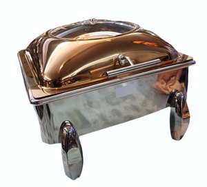 Plato de frotamiento de cobre puro, equipo de Buffet, equipo de cocina para restaurante de Hotel, gran capacidad, rollo de acero inoxidable, parte superior hidráulica - Product Image 3