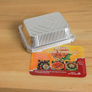 Fiambreras de papel de aluminio Astilla utilizada en la industria de la comida rápida Contenedores de aluminio para llevar 1100ML listos para exportar - Product Image 2