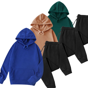 Conjunto Deportivo Informal de Dos Piezas con Sudadera Multicolor y Pantalones Deportivos Negros, Unisex, de Forro Polar para Invierno, Ropa Deportiva Informal para Calle, OEM - Product Image 5