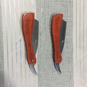 Rasoir à demi-lame en bois pour hommes/lame amovible rasoir de barbier couteau pliant - Product Image 5