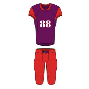 2025 Camiseta de fútbol americano de alta calidad 100% poliéster OEM equipo uniforme de Color sólido manga corta de talla grande para la temporada de verano - Product Image 1