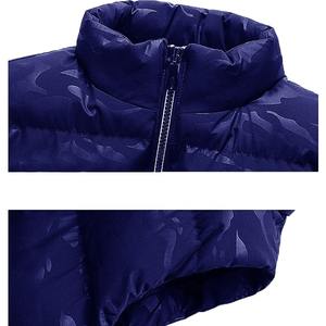 Men's Winter Solid Color Quilted Puffer Vest Mandarin Breathable Outwear Thicken <b>Padded</b> Waistcoat Side Pockets Sleeveless Design - Product Image 4