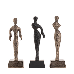 Statue de femme dansante en aluminium moulé de style moderne Figurine faite à la main personnalisable décor à la maison pour cadeau de mariage - Product Image 6
