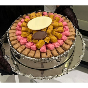 Antique Silver Finished Metal Chocolate Bowl <b>Sweets</b> Dessert Serving Bowl Chocolates Display Bowl For Weddings Receptions - Product Image 3