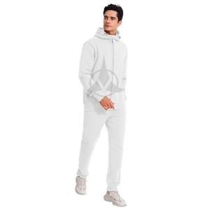 2025 nuevo diseño bordado 100% algodón sudaderas con capucha personalizadas pantalones acampanados Joggers apilados conjuntos Unisex chándales apilados - Product Image 2