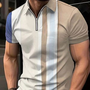 2025 verano nueva camiseta de calle para hombre de alta calidad Casual de manga corta Jersey 3D impreso para Polo - Product Image 6