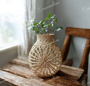 Macetas de decoración para vivero para exteriores, macetas para plantas de flores de interior, venta al por mayor, macetas de mimbre de bambú, cestas para jardín - Product Image 4