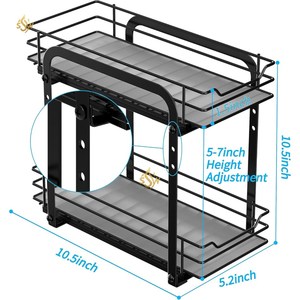 Spice Organizer Kitchenware <b>Racks</b> Top Selling Handmade Countertop Masala Jars <b>Shelving</b> Units 2 Layers Black Color Iron <b>Racks</b> - Product Image 6
