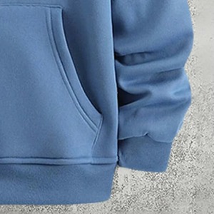 Sudaderas con Capucha de Tela Francesa 100% Algodón para Hombre, Estampadas, Bordadas, de Color Sólido, Manga Larga, para Primavera e Invierno - Product Image 5