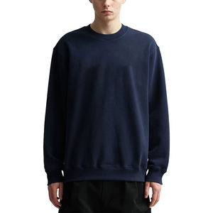 Custom Heavyweight Cotton Pullover <b>Sweatshirt</b> for <b>Men</b> High Quality Plain Thick Round Neck Casual Style for Autumn Season - Product Image 3