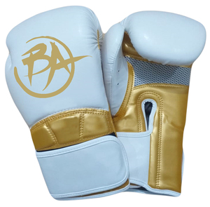 Gants de boxe professionnels avec logo personnalisé - Cuir véritable et PU légers et respirants avec fermeture auto-agrippante pour le sparring - Product Image 6