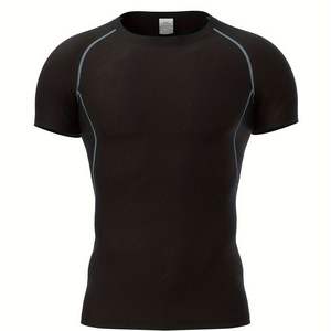 T-shirt de sport à manches courtes pour hommes, haut athlétique et confortable pour l'extérieur - Product Image 1