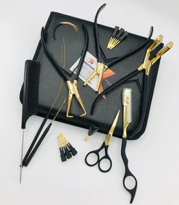 Pince d'extension de cheveux professionnelle en acier inoxydable avec Logo personnalisé, ensemble d'outils avec ruban adhésif - Product Image 4