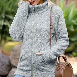 Chaqueta acolchada de lana lavable para mujer de diseño único chaqueta de lana transpirable impermeable para mujer a la venta - Product Image 4