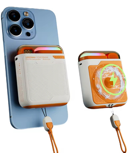 Thiết kế mới 20 Wát pin bên ngoài không dây 10000mAh cung cấp điện cho điện thoại di động xách tay mini Magnetic ngân hàng điện cho iPhone - Product Image 1