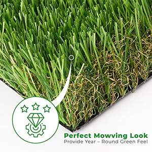 6.56ft X 16.5ft X 1,18 \ "Alfombra de césped artificial rodante realista para interiores y exteriores Decoración para el hogar Césped falso Paisajismo Decking - Product Image 6