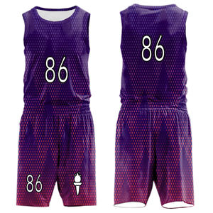 Uniforme de basket-ball de livraison rapide au Pakistan Uniforme de basket-ball bleu et orange de haute qualité - Product Image 5