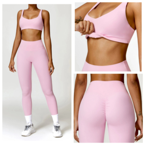 Womens Intimates Gym Fitness Yoga Set High Waisted Peach Butt Lifting Leggings Workout Long <b>Tight</b> Pants Sports Bra - Product Image 6