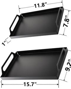 Plateau de service rectangulaire en fer noir de haute qualité vaisselle décorative pour la maison pour manger et servir des aliments pour un usage domestique - Product Image 1