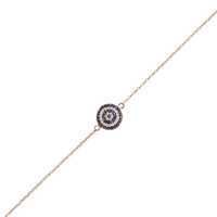 Pulsera de Cadena con Cuentas de Ojo Turco de Plata de Ley 925 con Piedras Blancas y Azules, Engaste de Bisel de 1.3 cm, Amuleto de Moda, Regalo